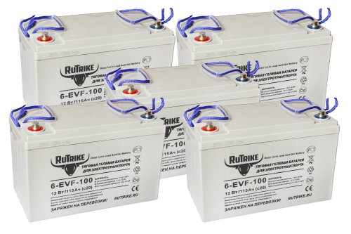 Комплект тяговых аккумуляторов RuTrike 6-EVF-100 (60V100A/H C3)