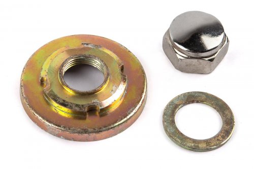 Крепеж рулевой колонки, гайка трока траверсы, шайбы штока траверсы D2, D4