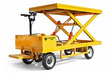 Платформенная тележка электрическая Rutrike ПЛИТА ЛИФТЕР 1800 с гидроподъёмником
