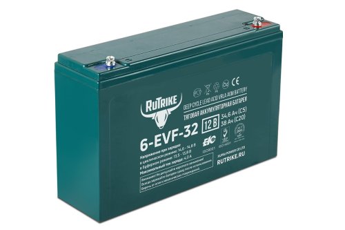 Тяговый аккумулятор RuTrike 6-EVF-32 (12V32A/H C5)