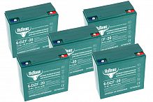 Комплект тяговых аккумуляторов RuTrike 6-DZF-20 (60V20A/H C2)