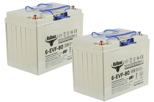 Комплект тяговых аккумуляторов RuTrike 6-EVF-80 (24V80A/H C3)