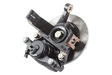 Ступица переднего колеса в сборе с тормозным диском и суппортом левая