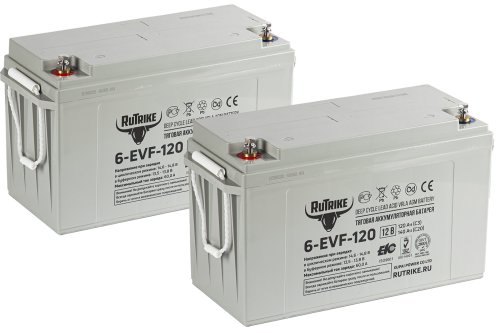 Комплект тяговых аккумуляторов RuTrike 6-EVF-120 (24V120A/H C3)