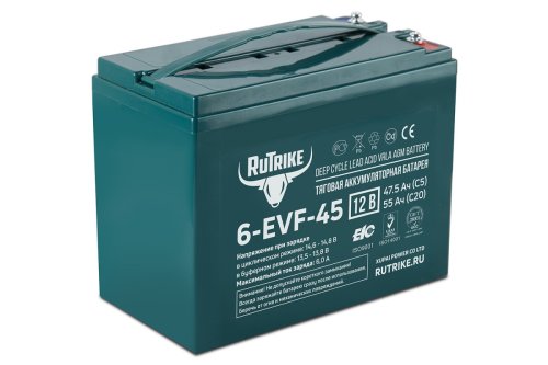 Тяговый аккумулятор RuTrike 6-EVF-45 (12V45A/H C5)