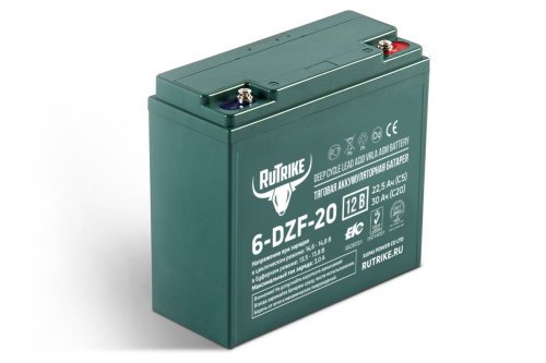 Тяговый аккумулятор RuTrike 6-DZF-20 (12V20A/H C3)